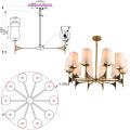 Customized Modern Luxury Bubble Ball Hanging Candle Stainless Steel Hotel Metal Glass Living Light Chandelier